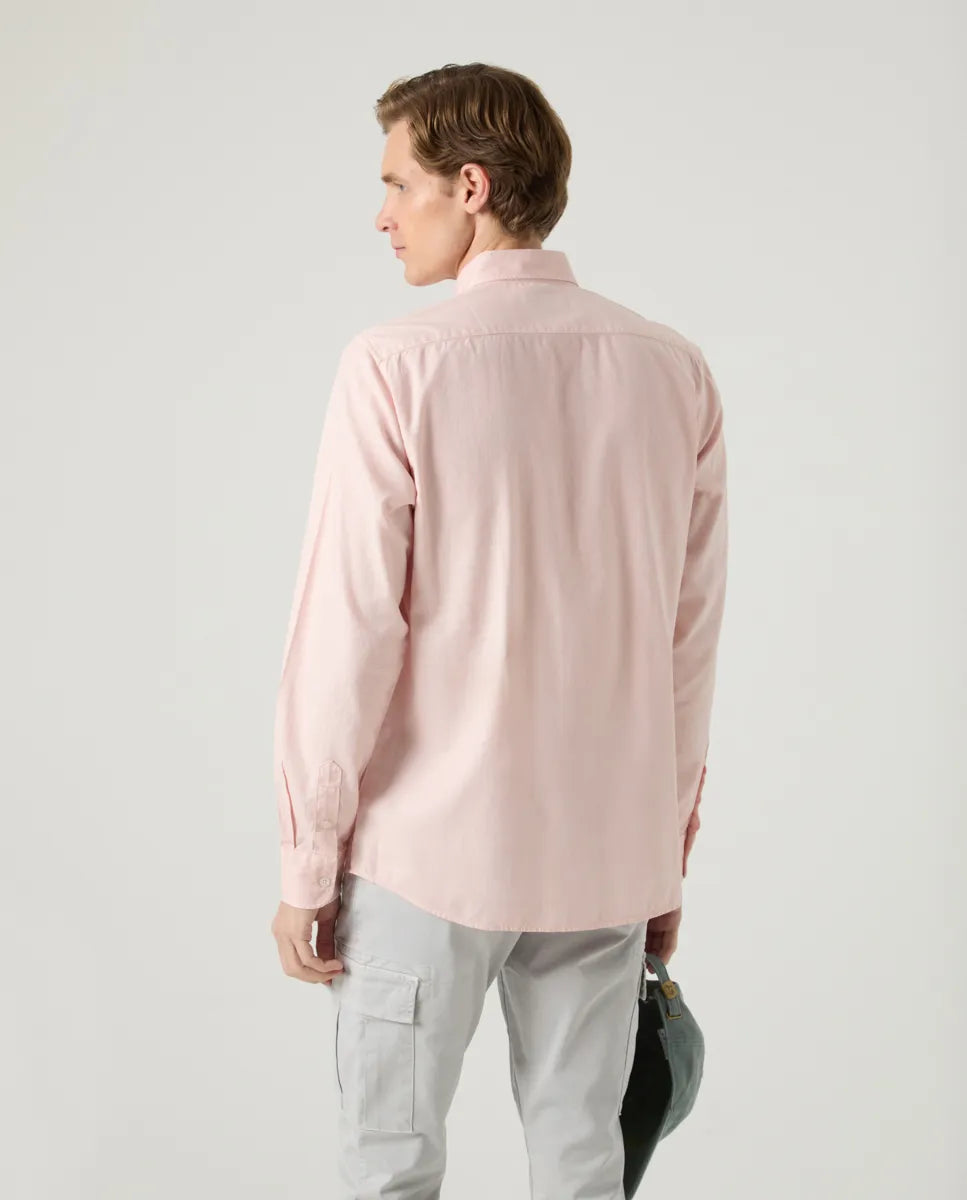 Camisa estructura pinpoint rosa palo | SCOTTA