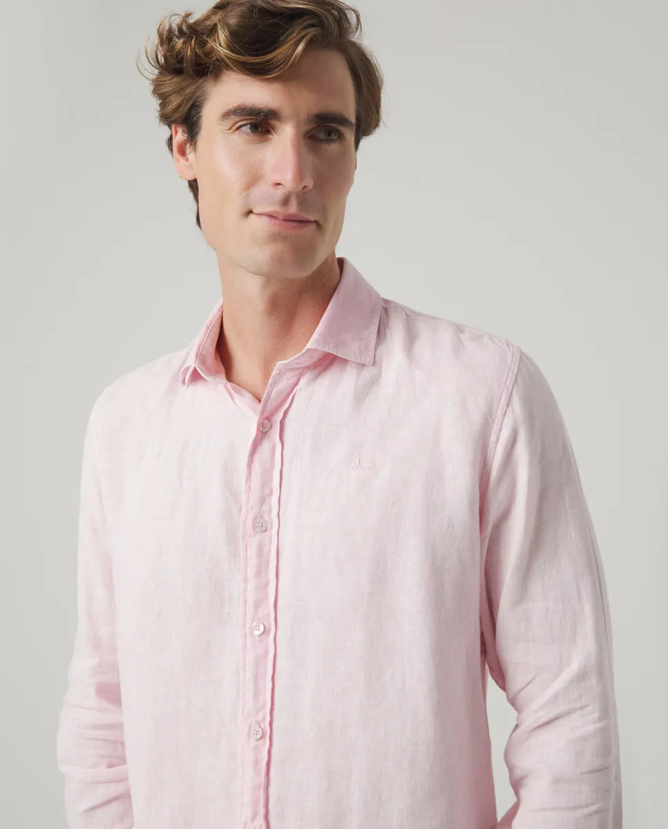 Camisa Linen Rosa Pastel | SCOTTA