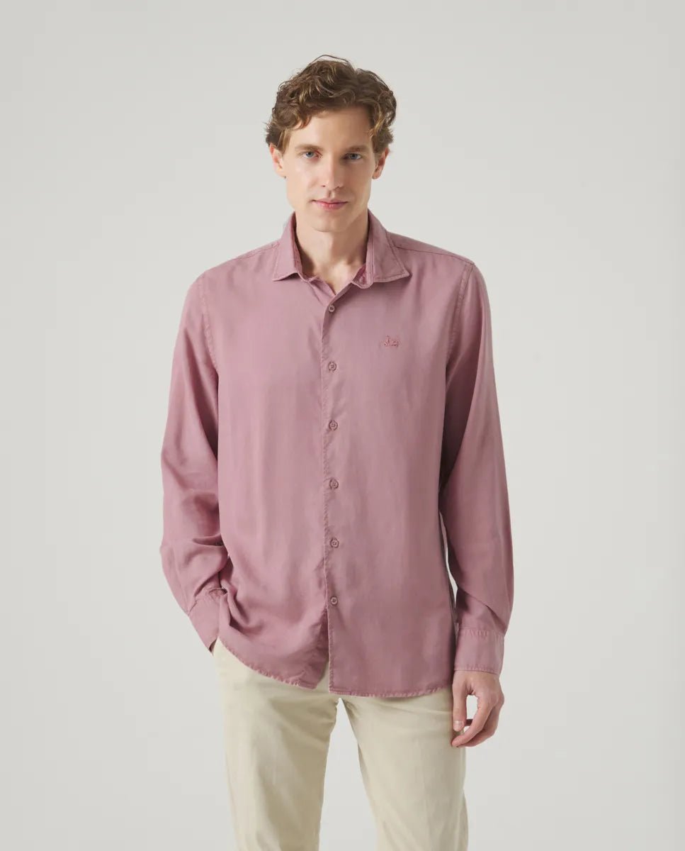 Camisa Forest Tencel Linen Burdeos | SCOTTA