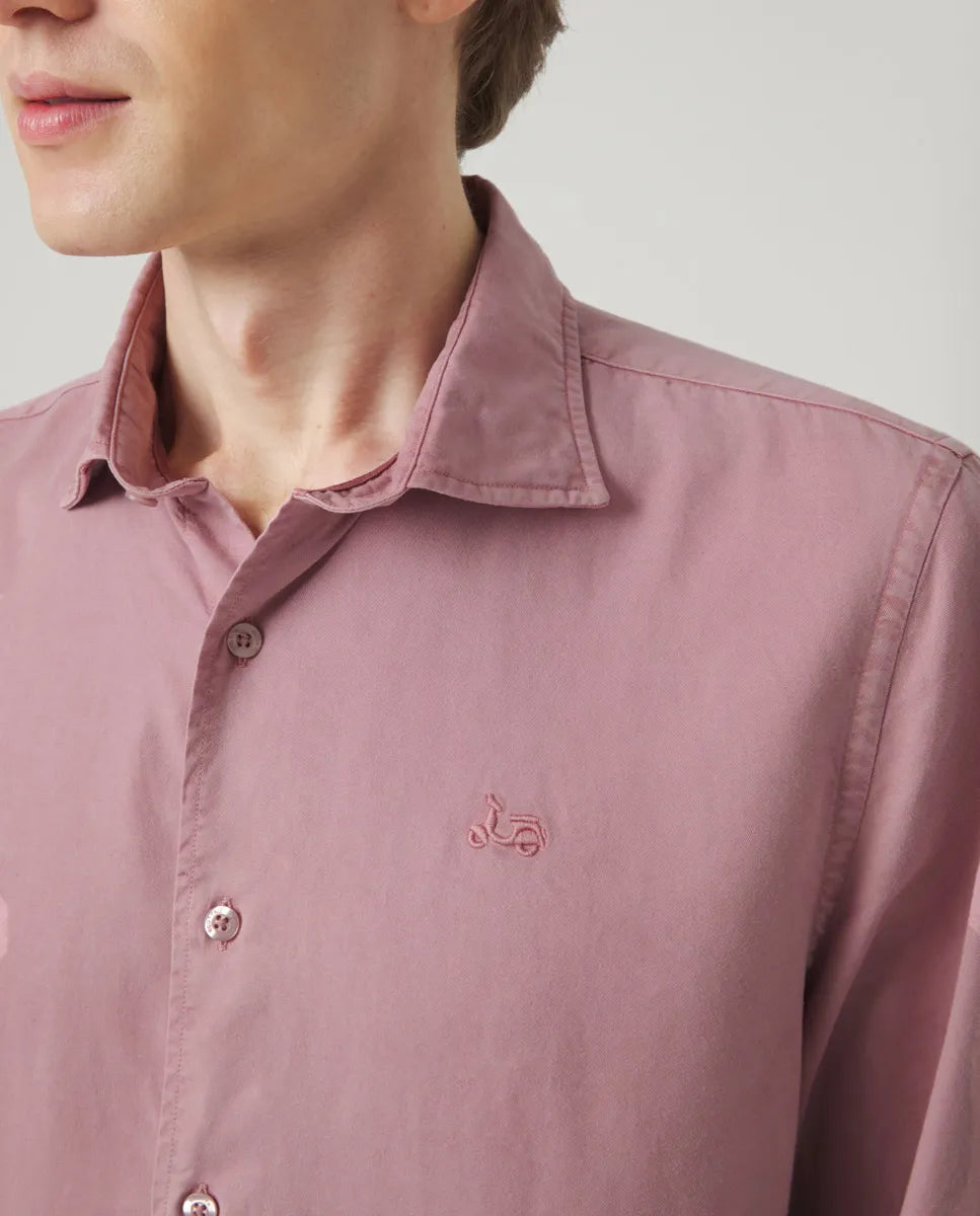 Camisa Forest Tencel Linen Burdeos | SCOTTA