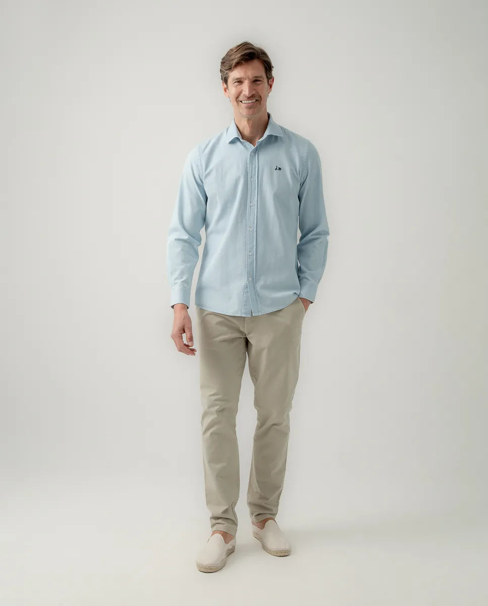 Camisa popelín azul denim | SCOTTA