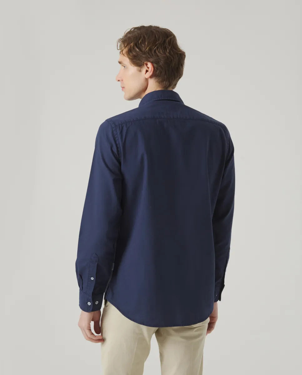 Camisa oxford tintada marino | SCOTTA