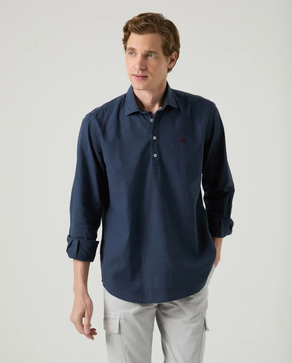 Camisa Polera Lissome Li-Co Marino | SCOTTA