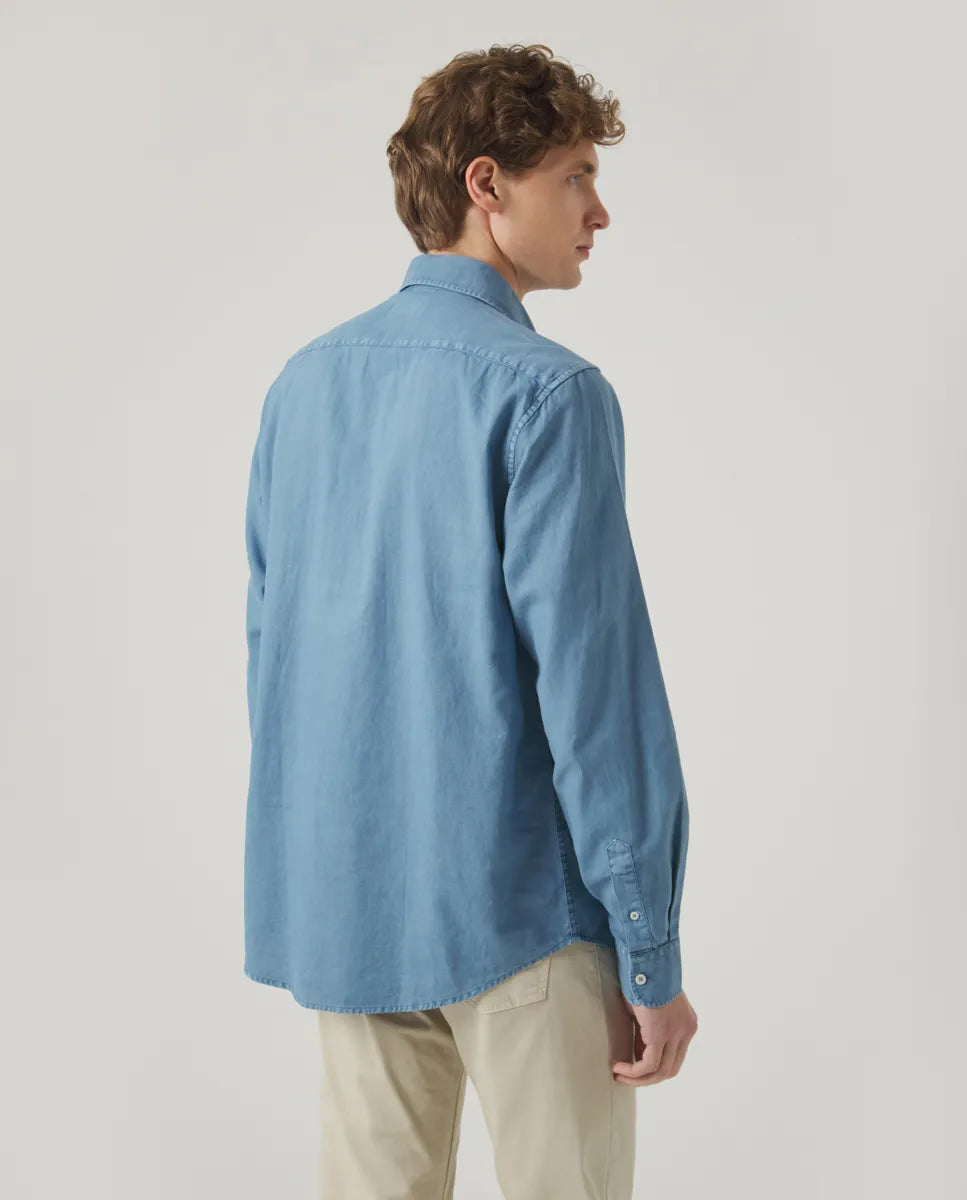 Camisa polera lissome li-co azul denim | SCOTTA