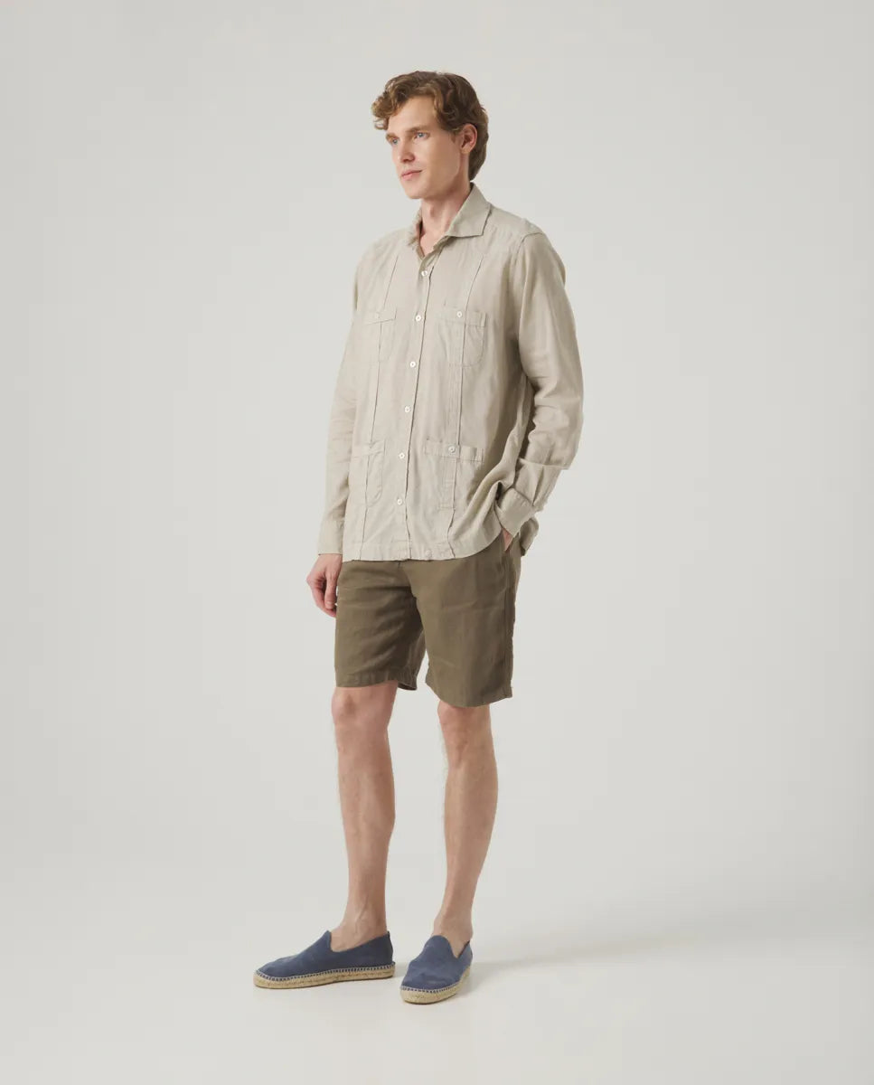 Camisa Guayabera Li-Co Marrón Topo | SCOTTA