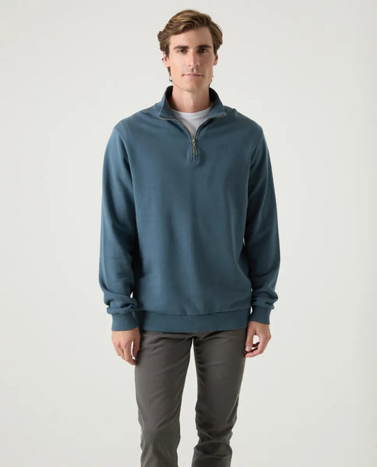 Sudadera Zip Azul Grisáceo | SCOTTA