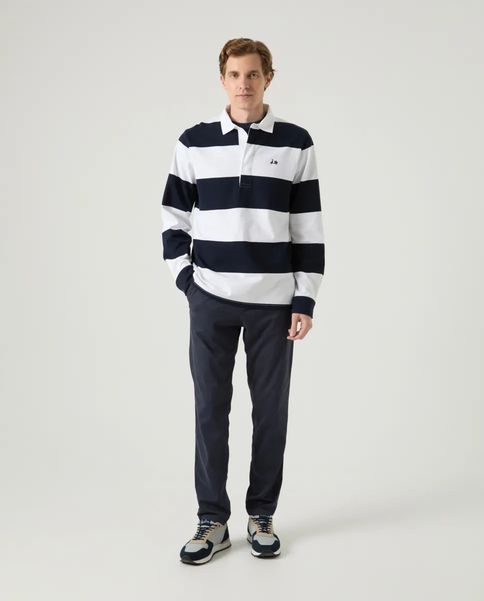 Polo James Stripes Marino | SCOTTA
