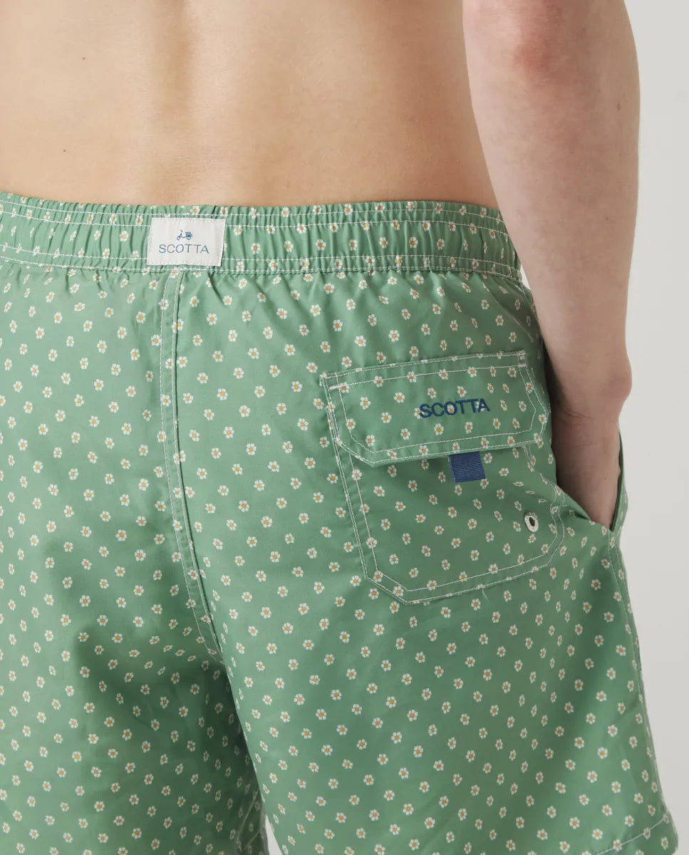 Bañador Flowers Classic Khaki | SCOTTA