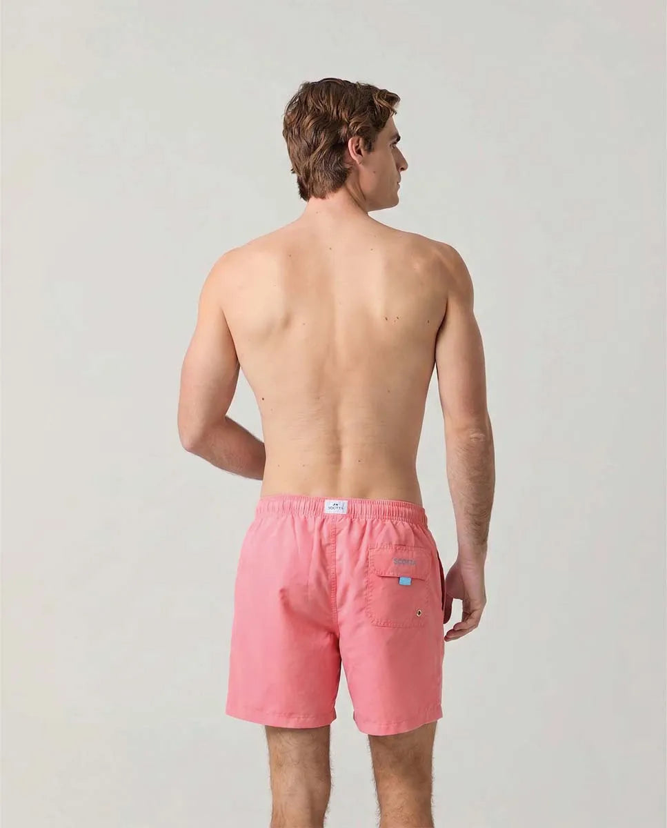 Bañador casual liso coral | SCOTTA