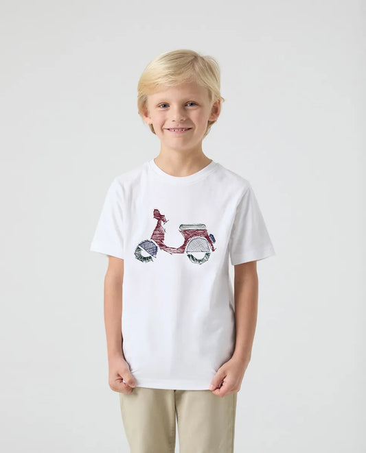 Camiseta Niño Logo Frontal Blanco | SCOTTA