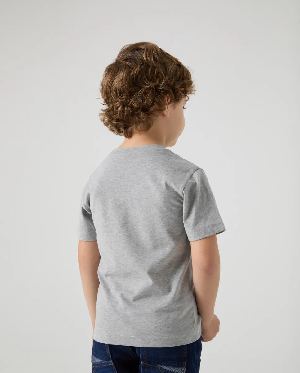 Camiseta Niño Logo Frontal Gris | SCOTTA
