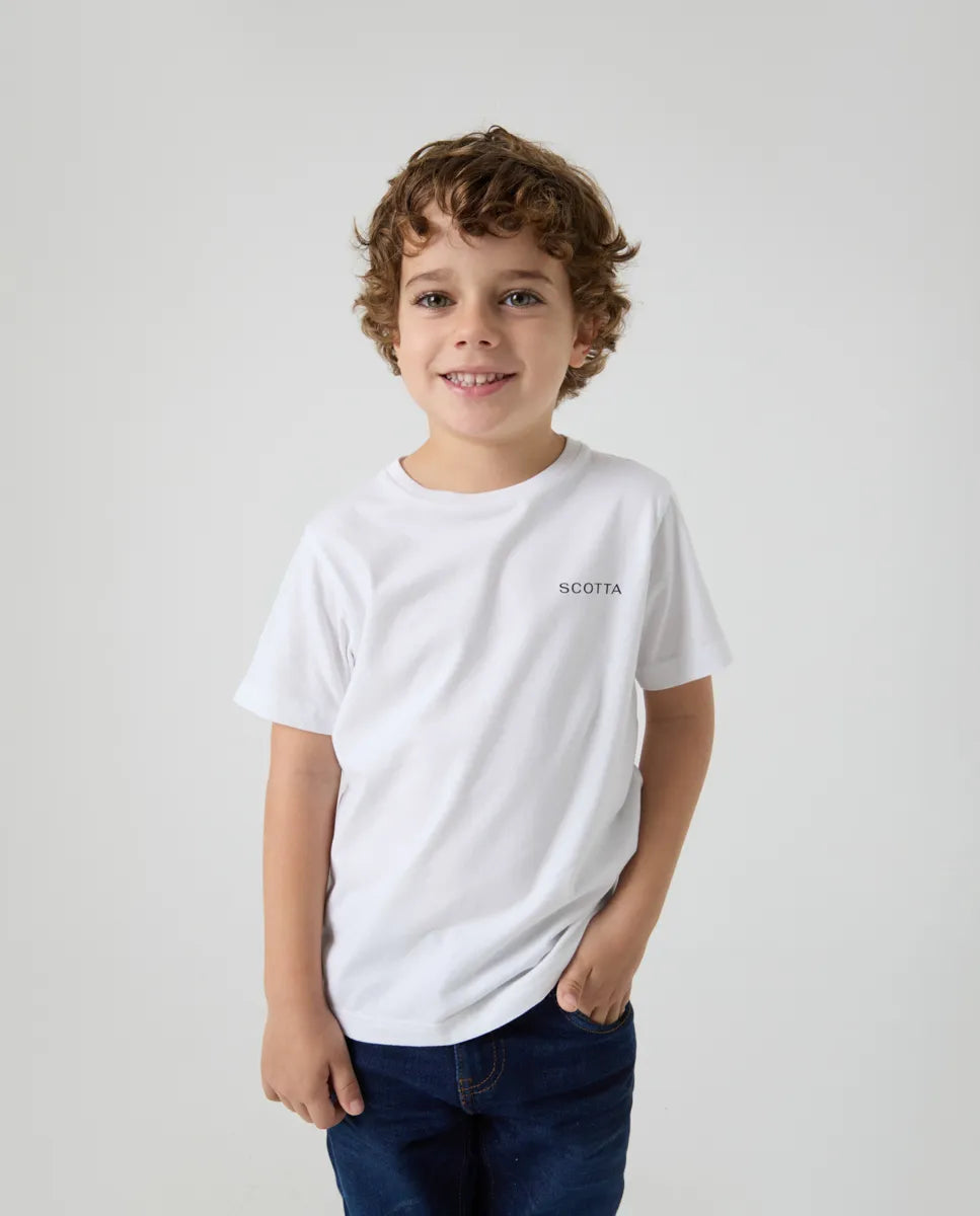 Camiseta Niño Logo Espalda Blanco | SCOTTA