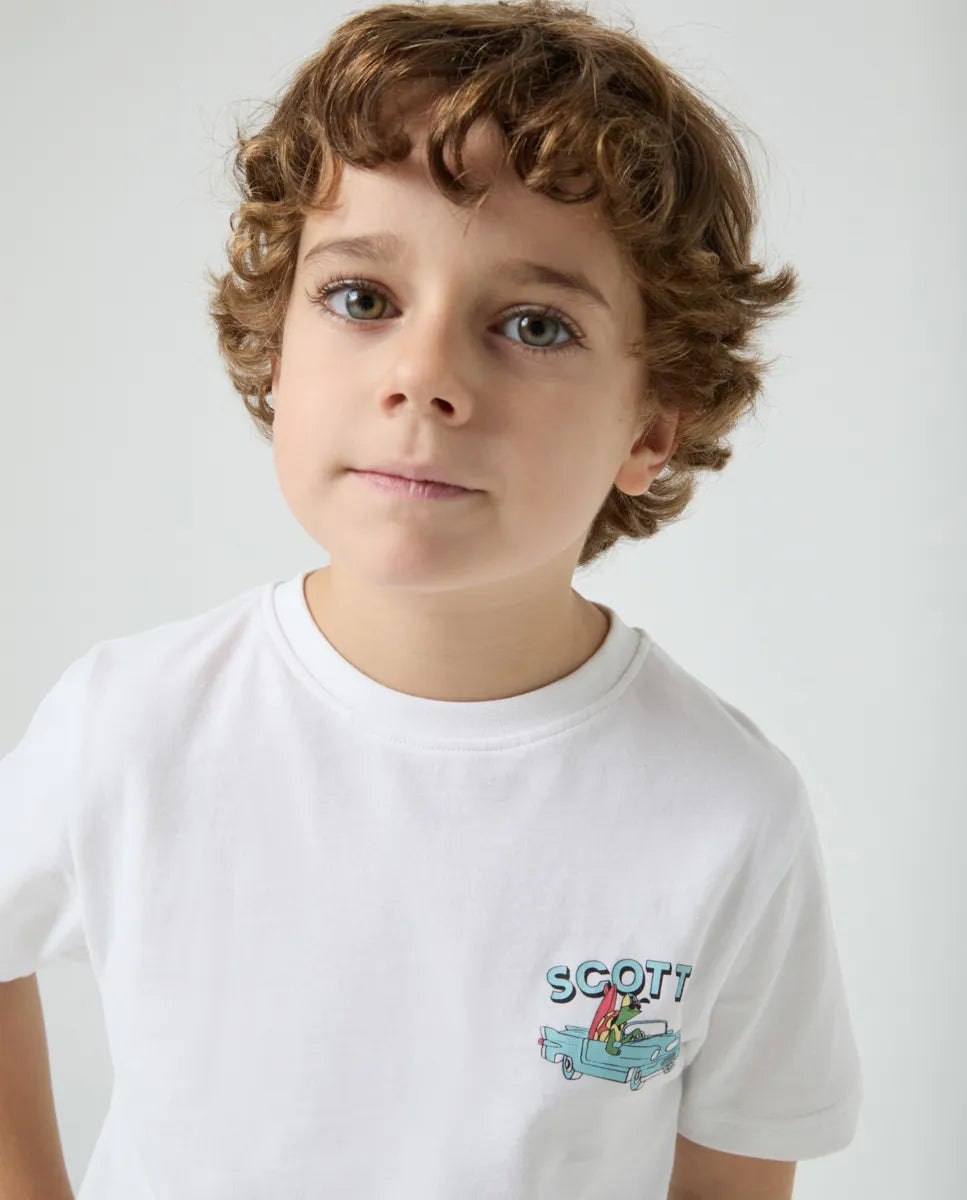 Camiseta Niño Turtle Blanco | SCOTTA