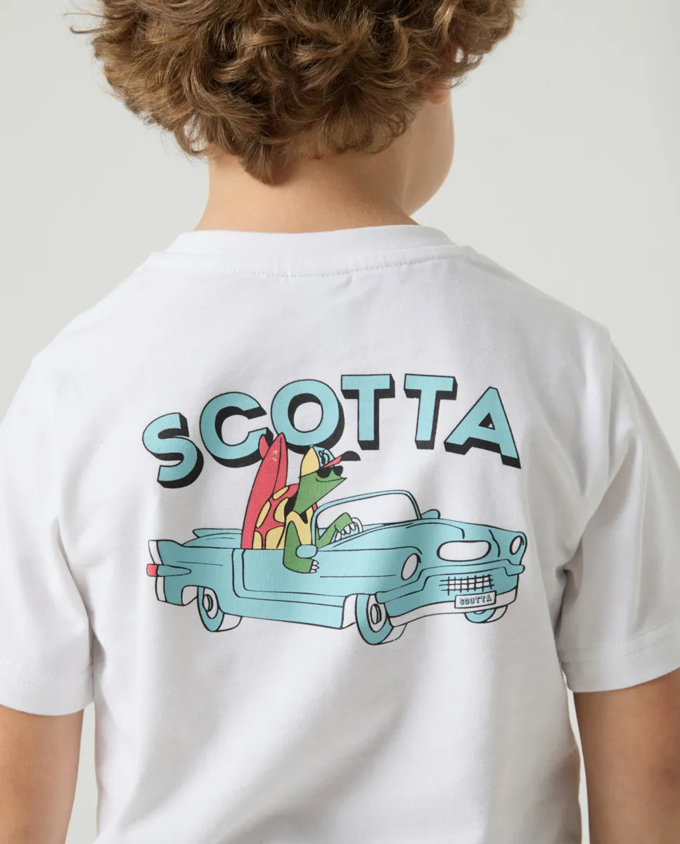 Camiseta Niño Turtle Blanco | SCOTTA