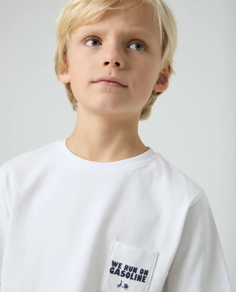 Camiseta Niño Animal Pocket Blanco | SCOTTA