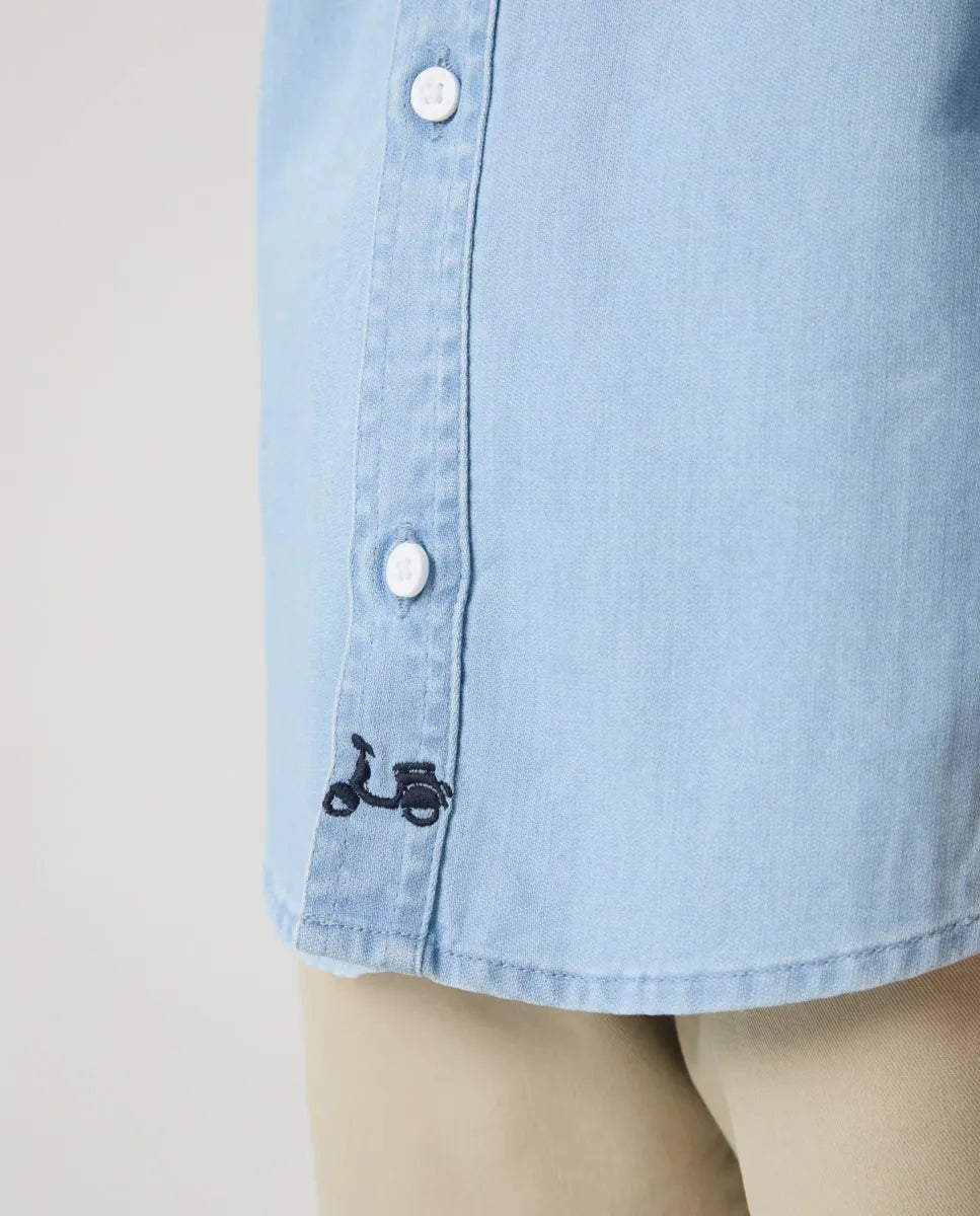 Camisa Niño Pockets Denim | SCOTTA