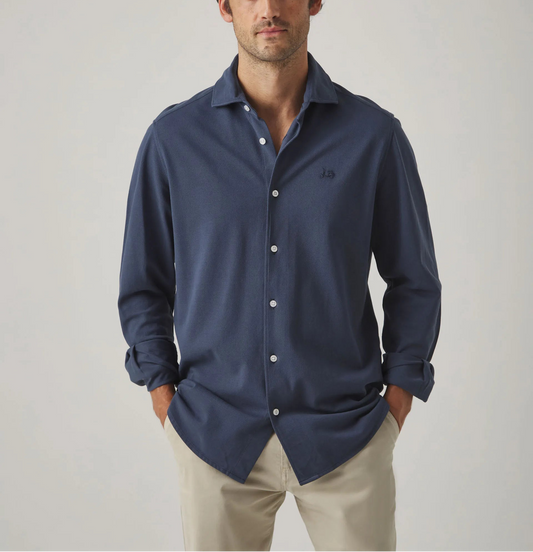Camisa Joy Piqué Marino Oscuro | SCOTTA