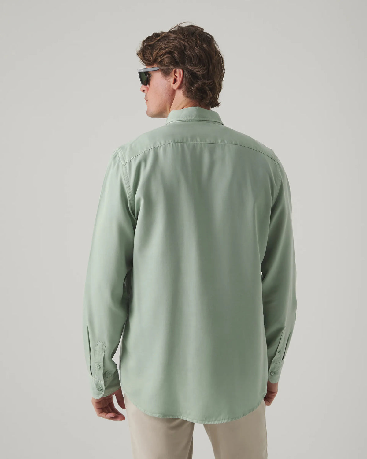 Camisa forest tencel verde grisáceo | SCOTTA