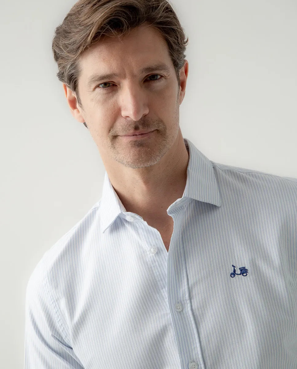Camisa Oxford Classic Rayas Azules | SCOTTA