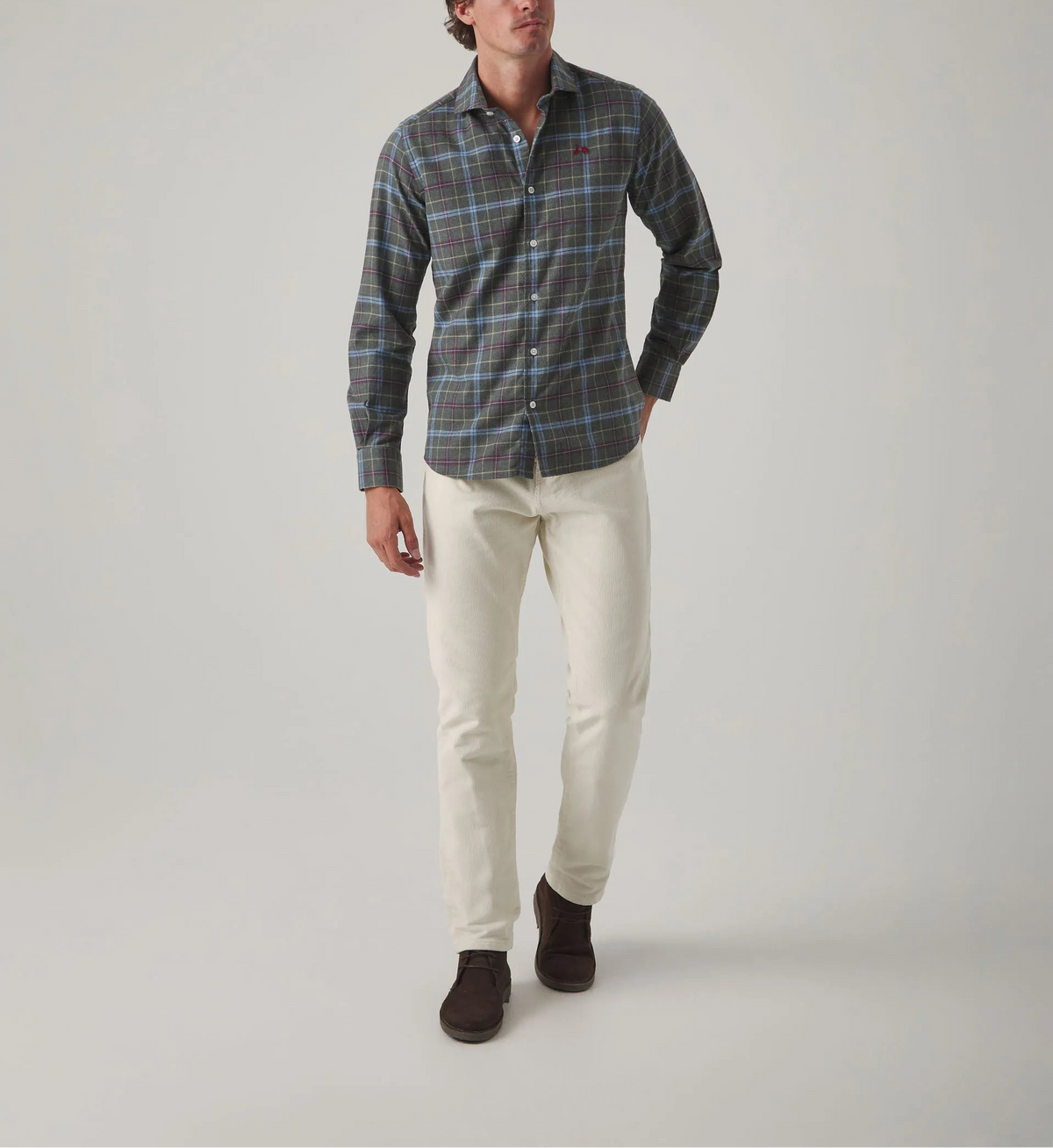 Camisa Moss Tartán Khaki | SCOTTA