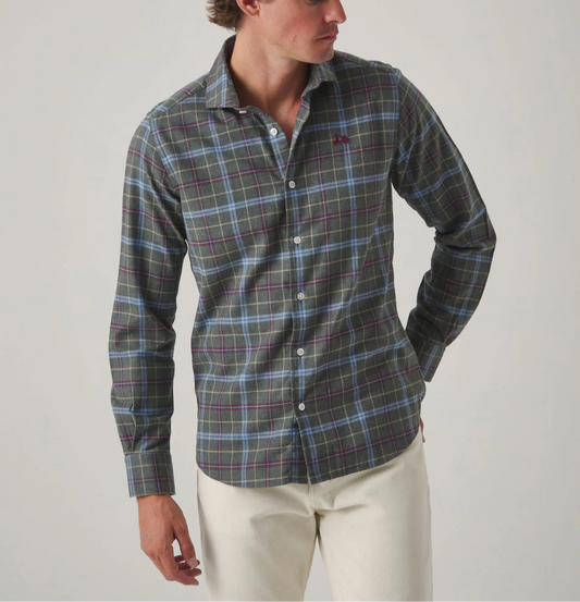 Camisa Moss Tartán Khaki | SCOTTA