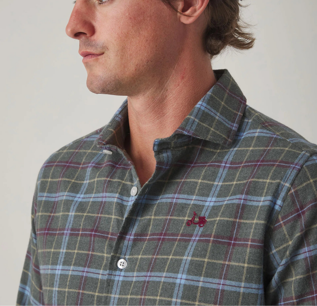 Camisa Moss Tartán Khaki | SCOTTA