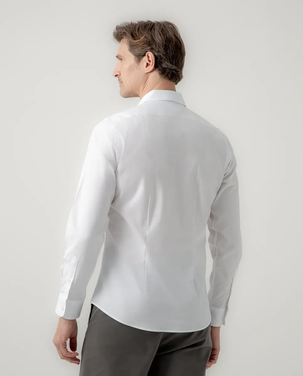 Camisa Classic Pinzas Organic Blanco | SCOTTA
