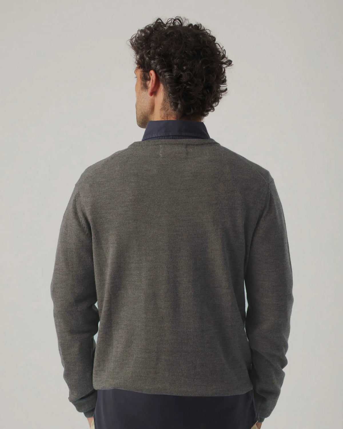 Jersey Crew Neck Merino Khaki | SCOTTA