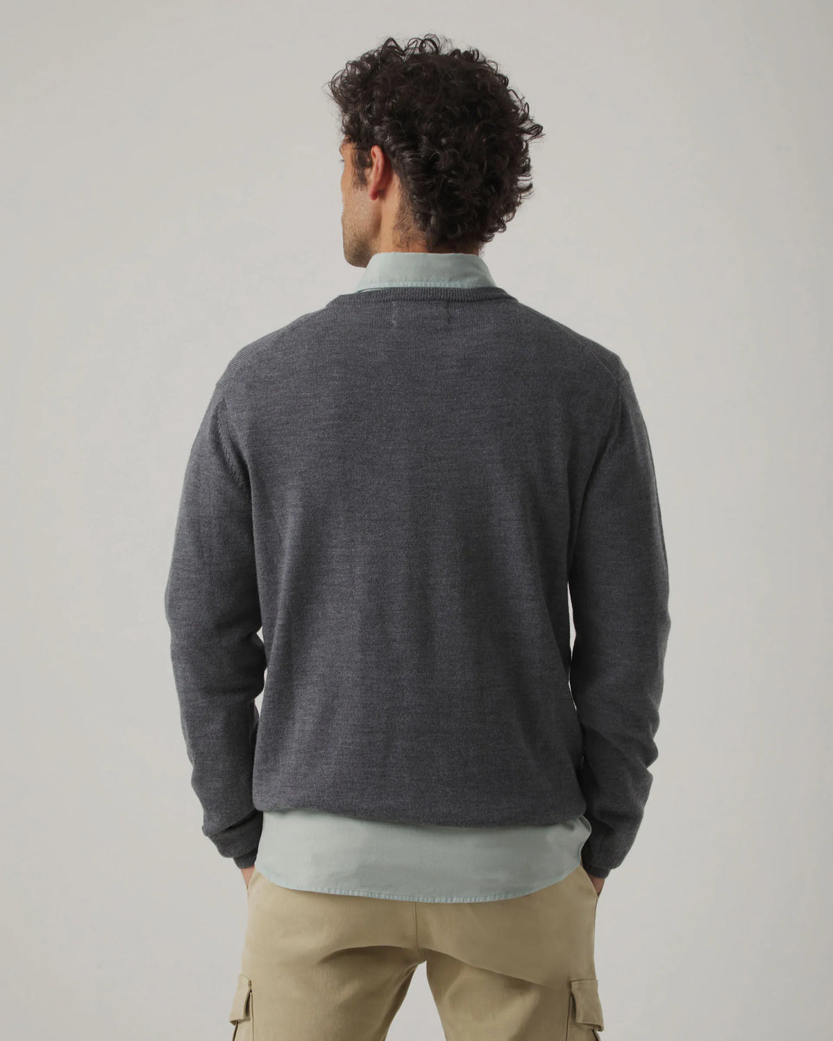 Jersey Crew Neck Merino Gris Medio | SCOTTA