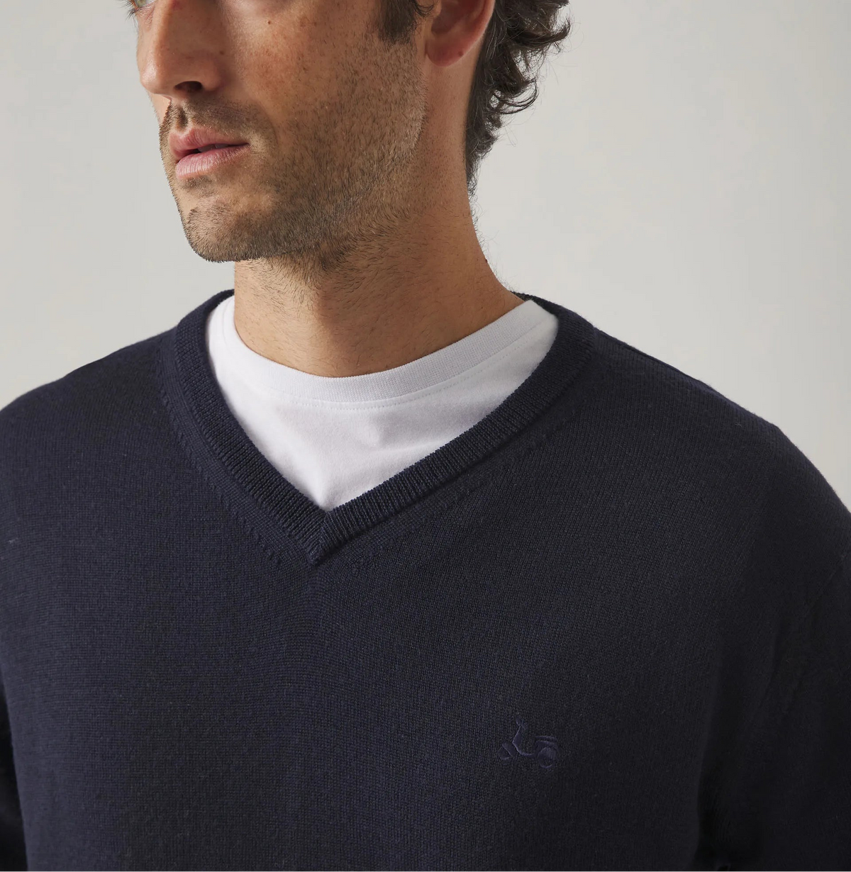 Jersey Iconic V Neck Merino Marino | SCOTTA