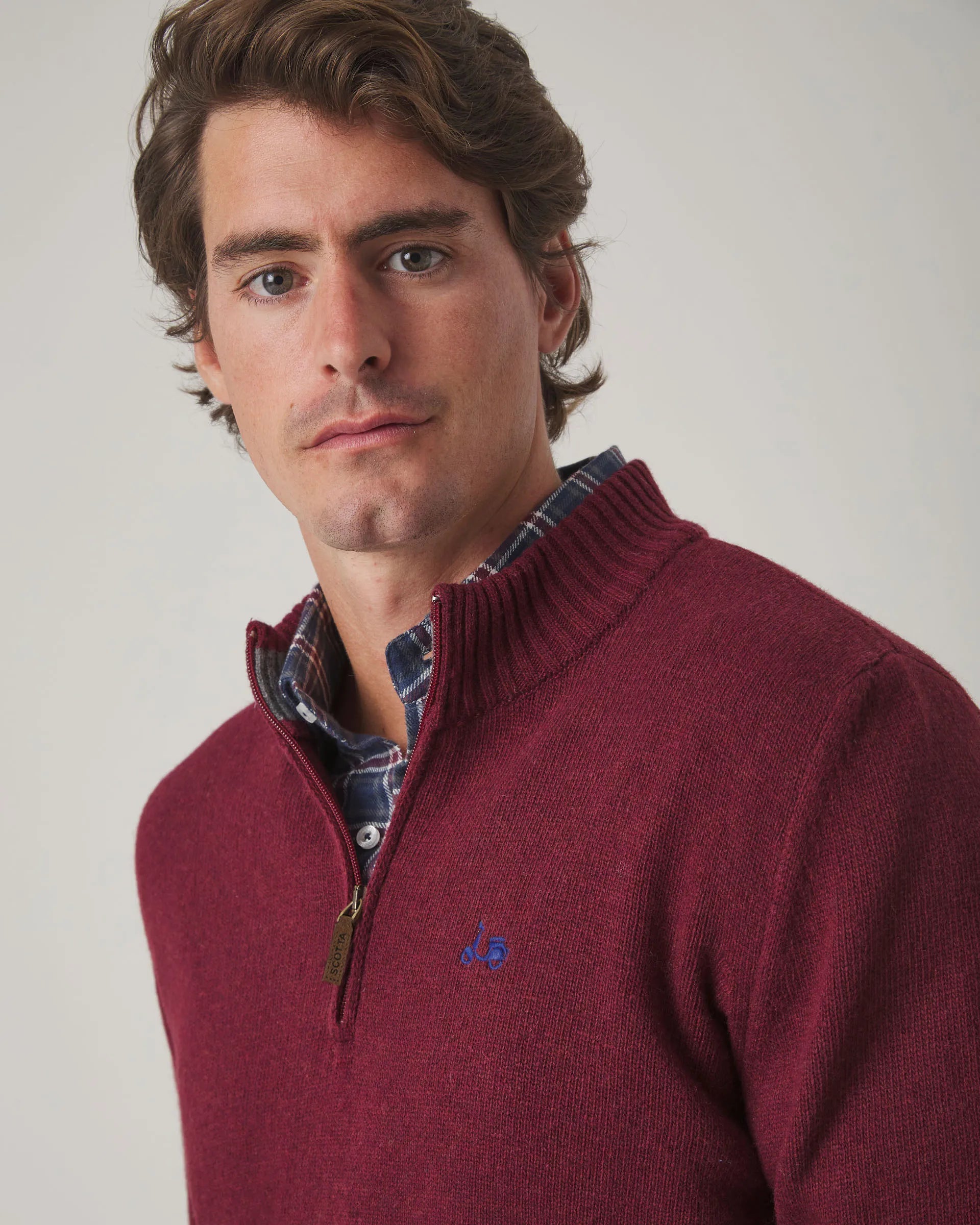 Jersey Zip Burdeos | SCOTTA