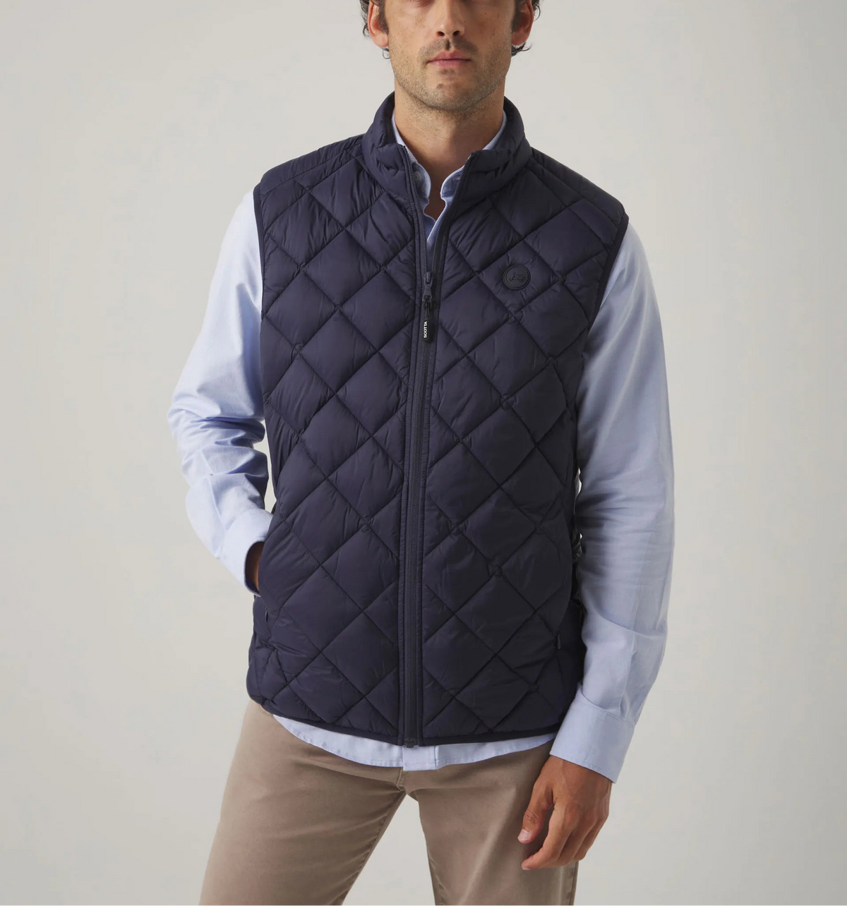 Chaleco Rombo Acolchado Marino | SCOTTA