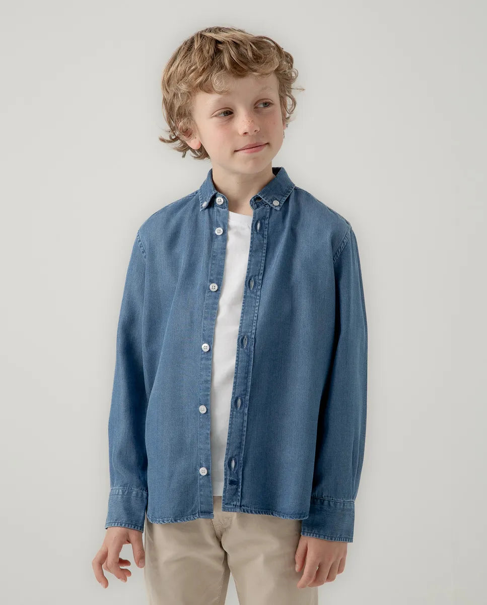 Camisa niño tencel denim | SCOTTA
