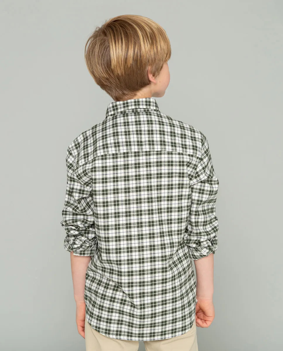 Camisa Niño Autumn Tartán Verde | SCOTTA