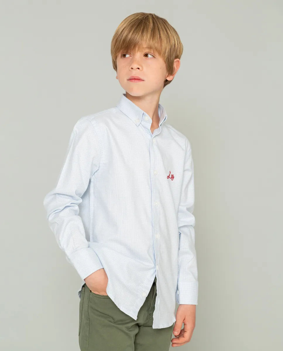 Camisa Niño Gallo Celeste | SCOTTA
