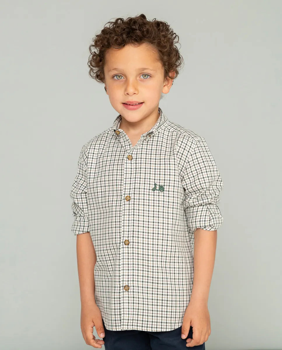 Camisa niño classic viyela verde | SCOTTA