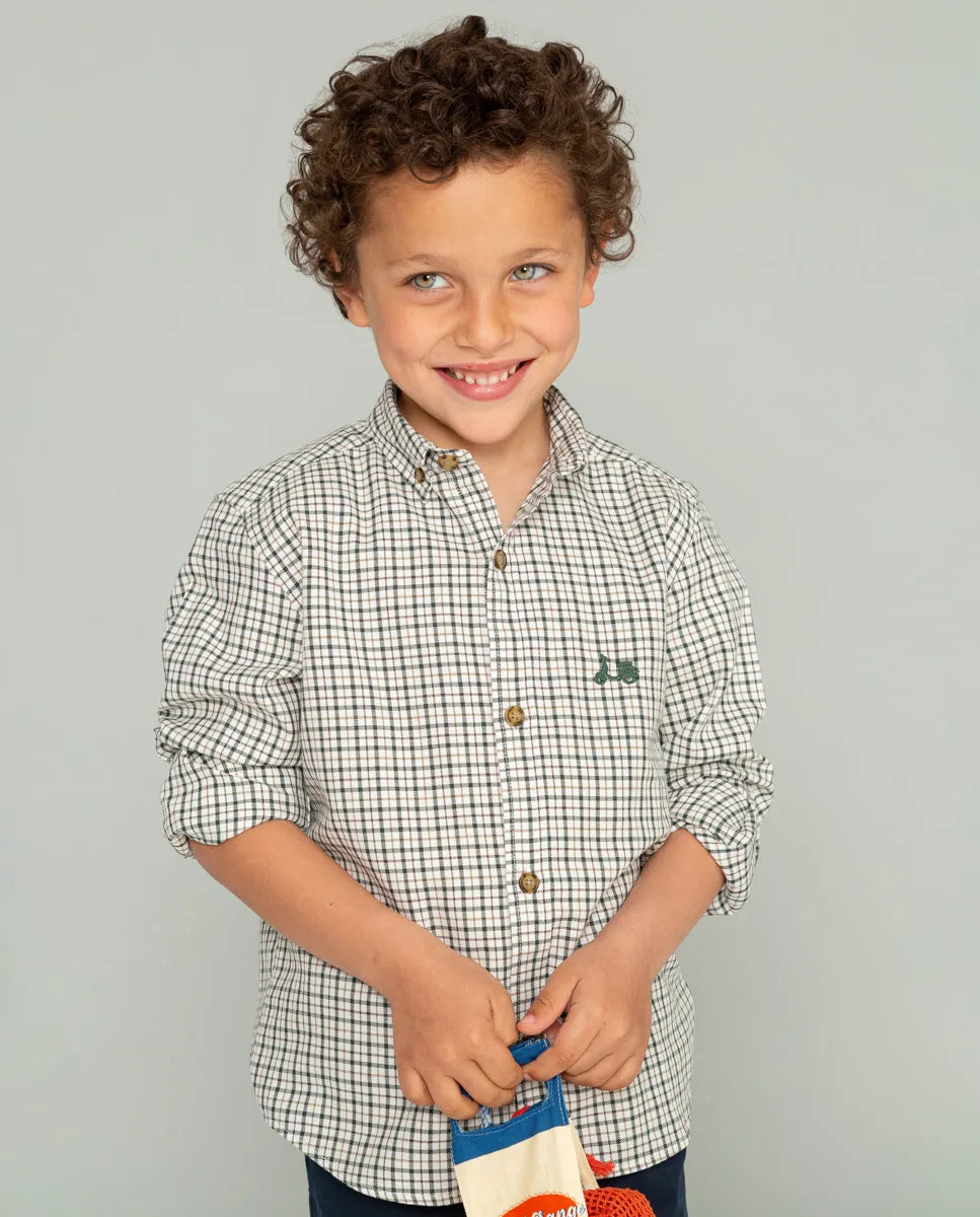 Camisa niño classic viyela verde | SCOTTA