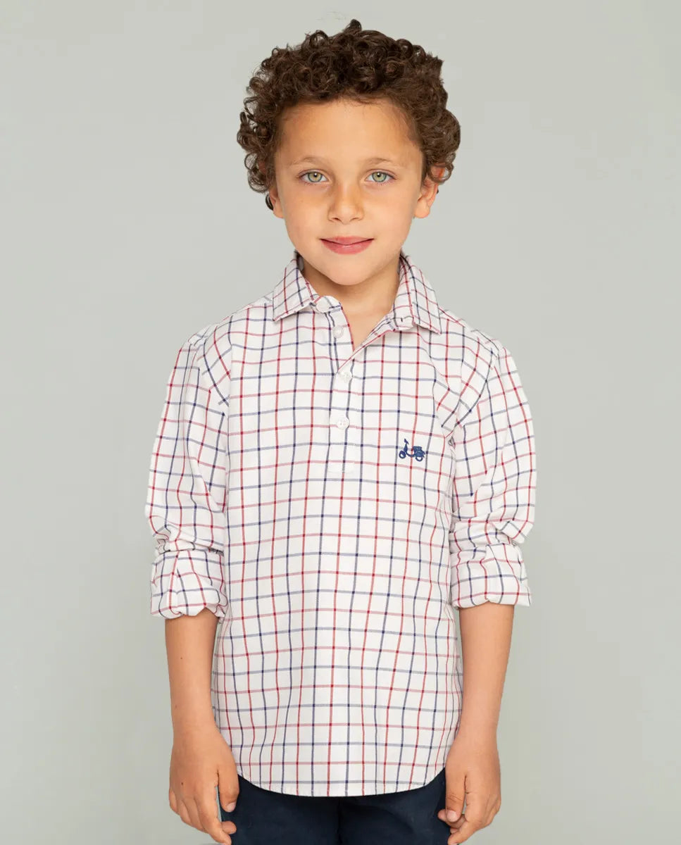 Camisa niño polera dopo blanco | SCOTTA