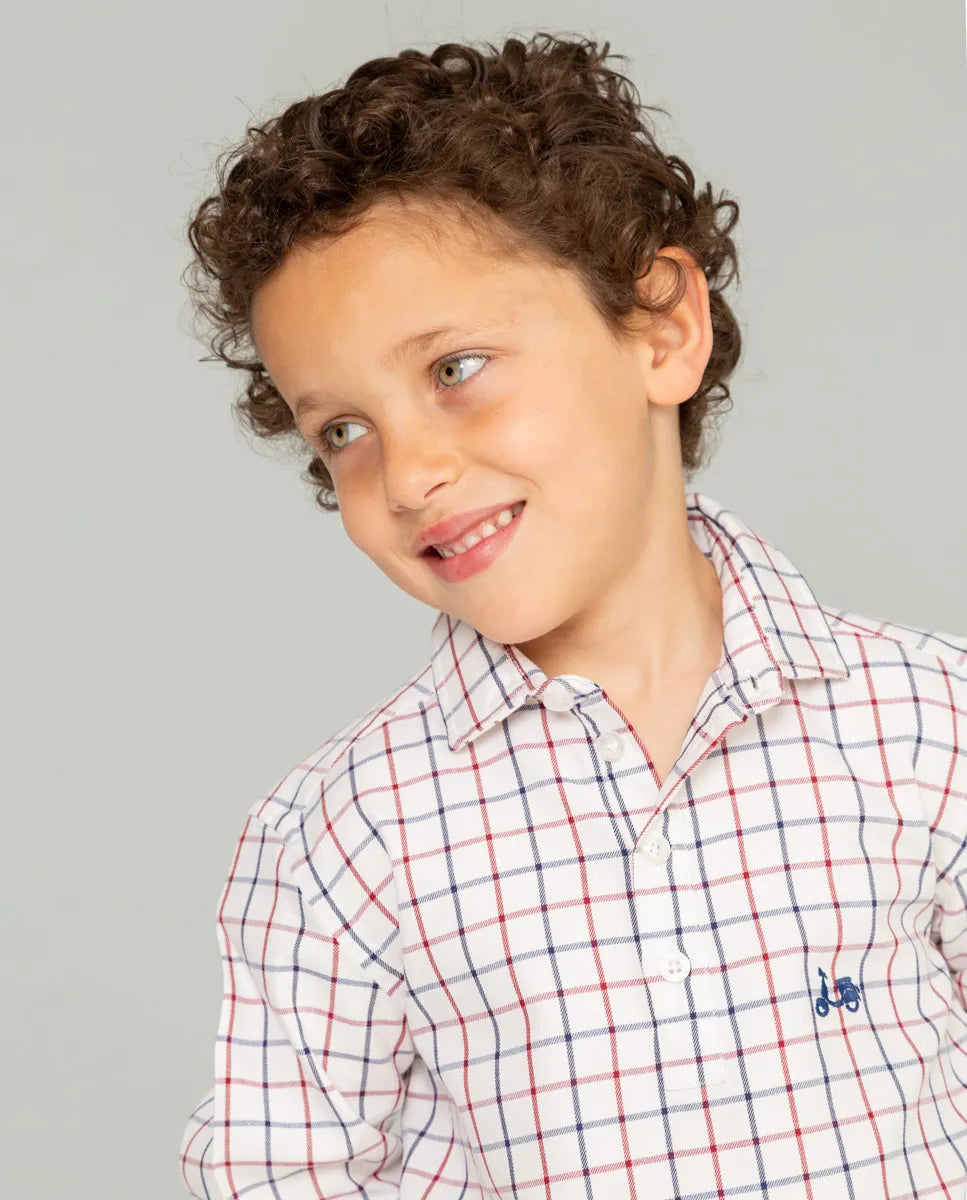 Camisa niño polera dopo blanco | SCOTTA