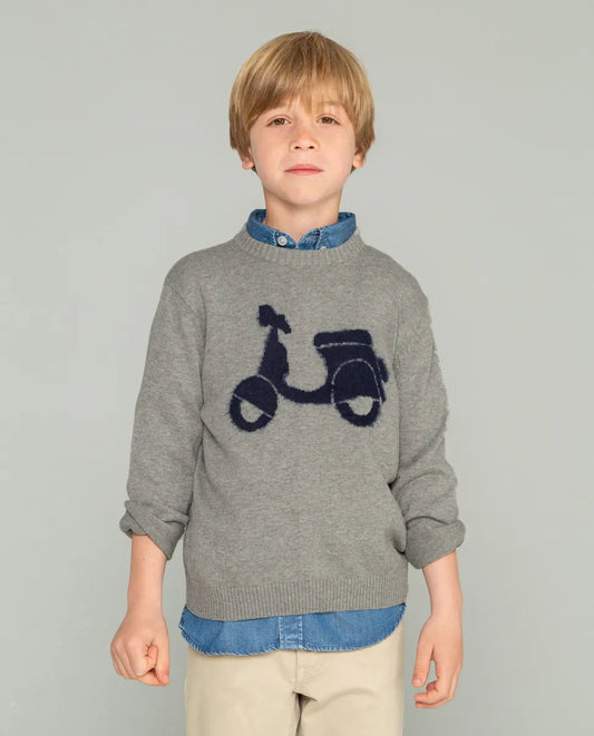 Jersey Niño Moto Logo Gris | SCOTTA