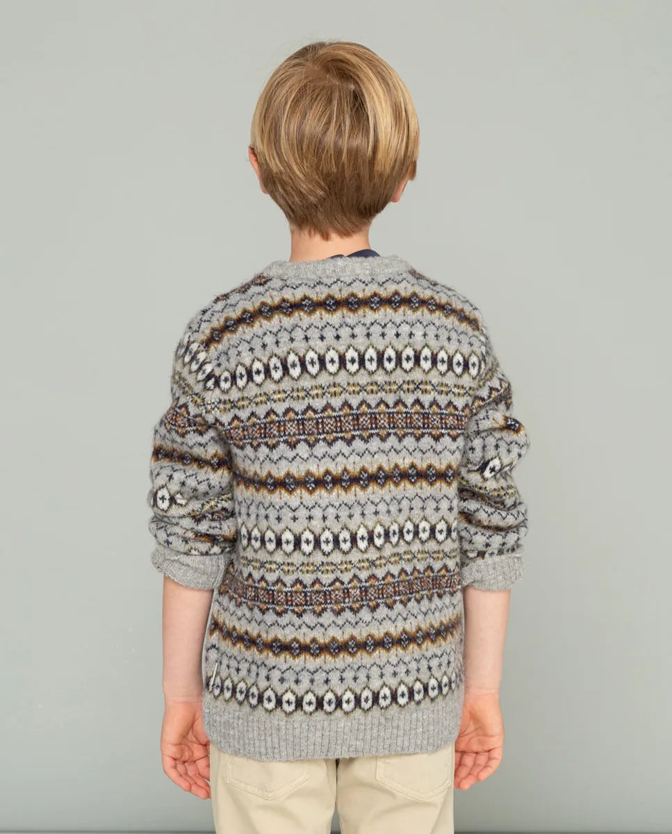 Jersey Niño Greca Ethnic Gris Medio | SCOTTA