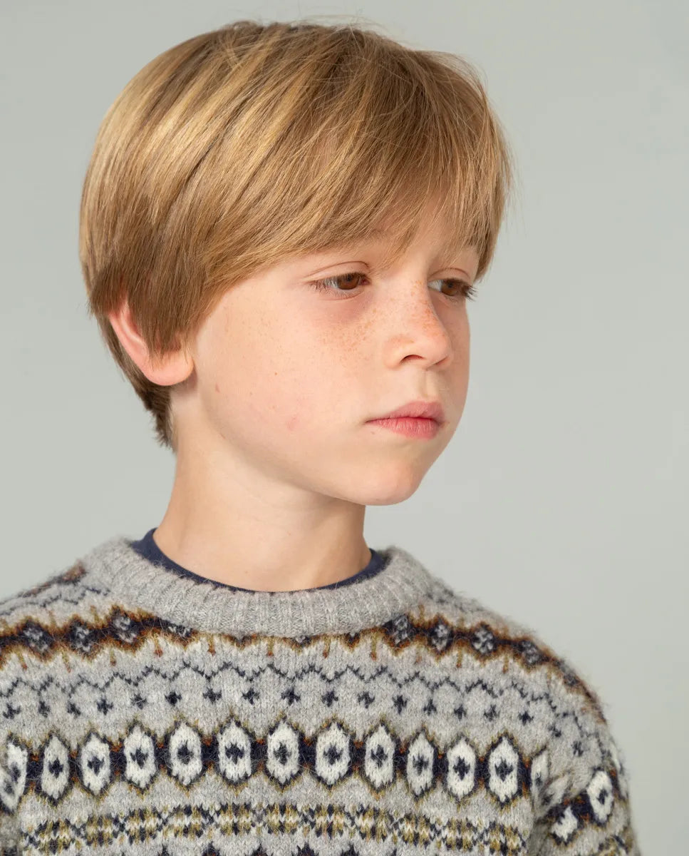 Jersey Niño Greca Ethnic Gris Medio | SCOTTA