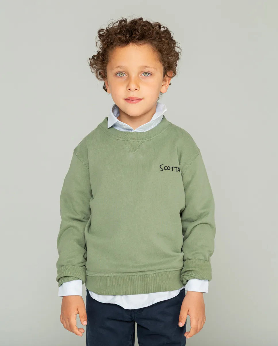 Sudadera Niño Moto Racer Verde | SCOTTA