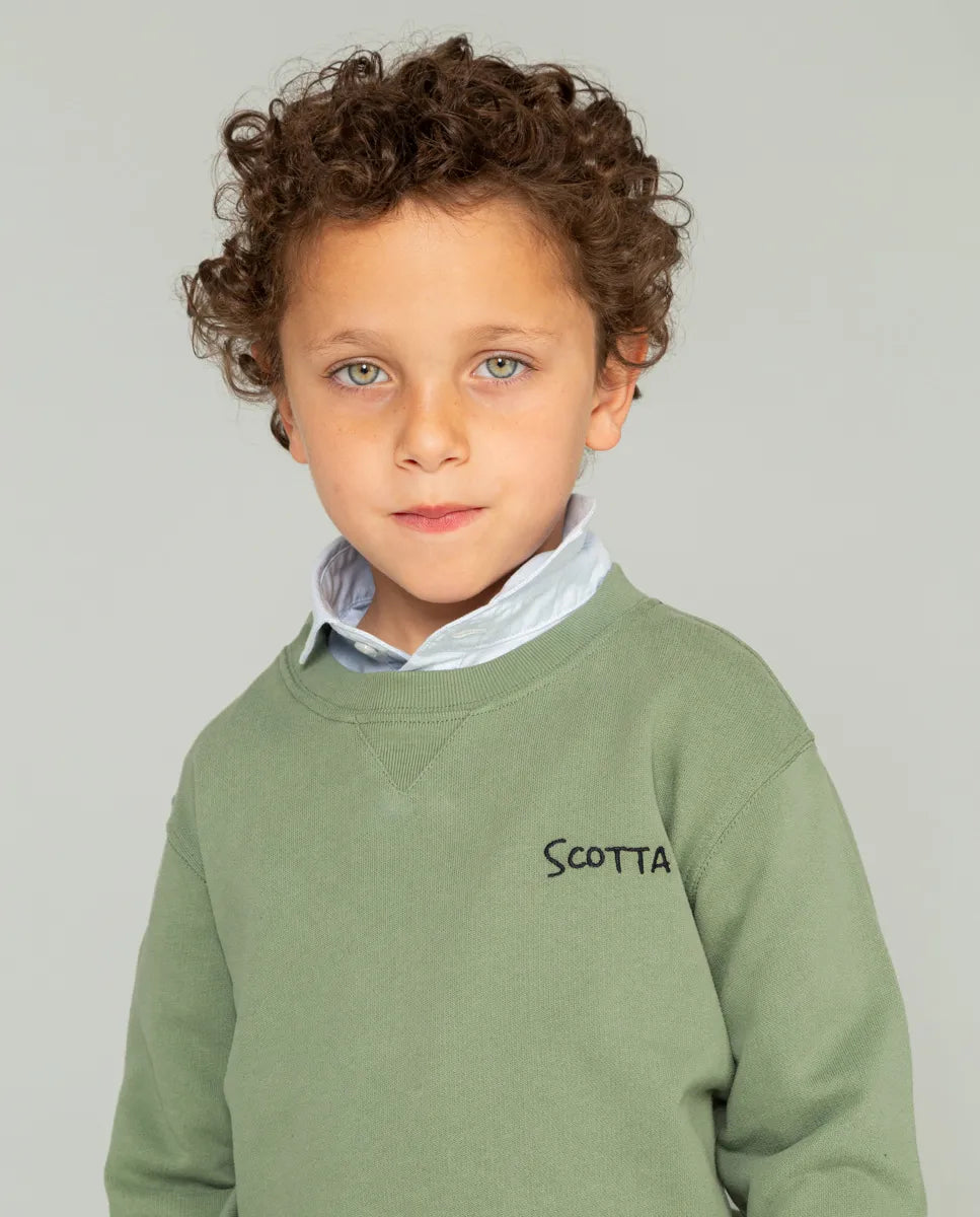 Sudadera Niño Moto Racer Verde | SCOTTA