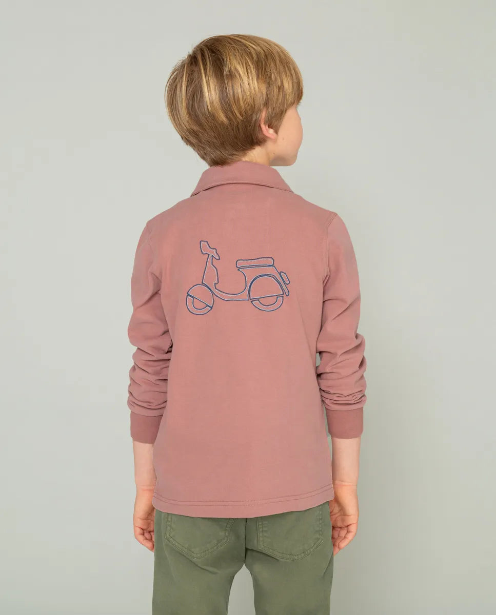 Polo niño rugby logo rosa | SCOTTA