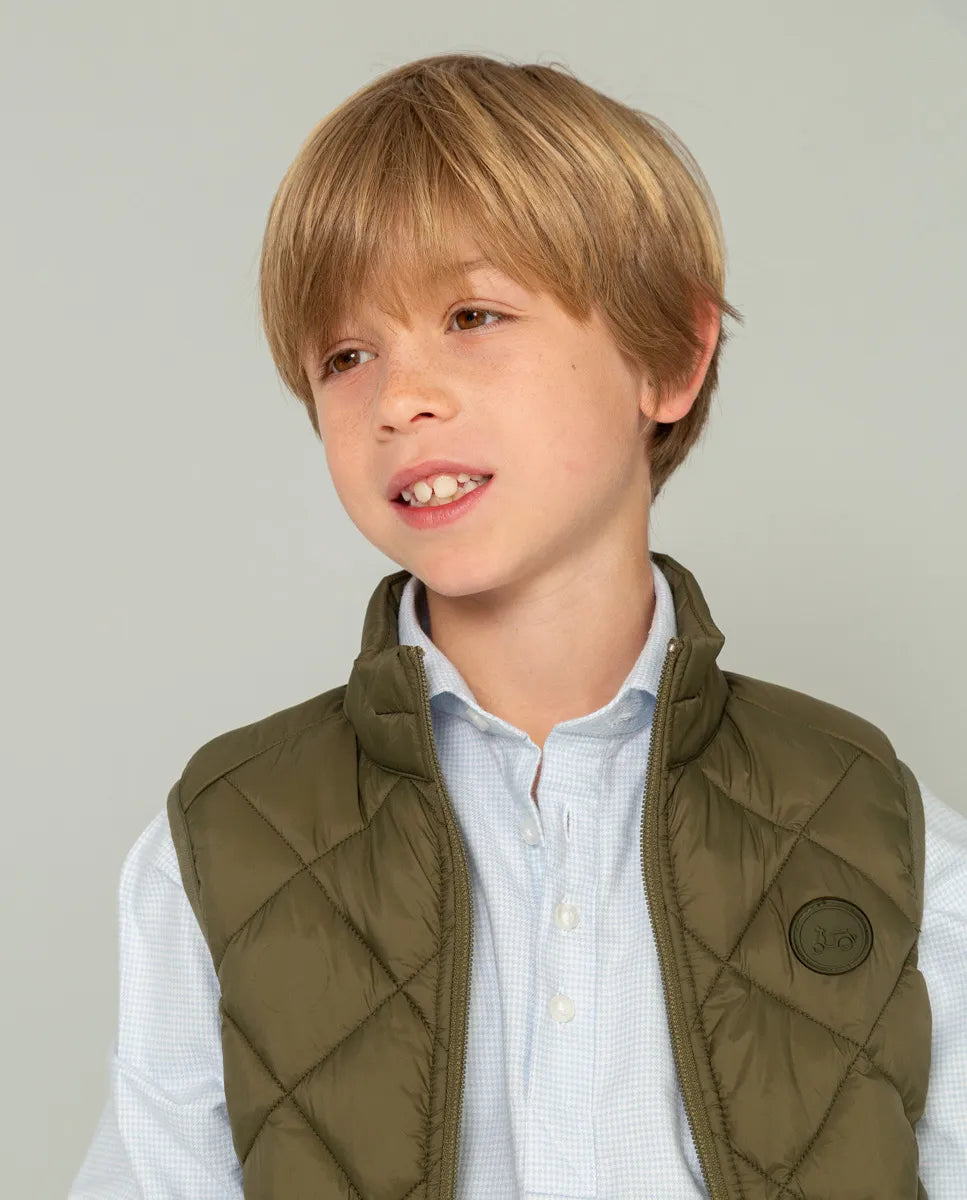 Chaleco Niño Rombo Acolchado Khaki | SCOTTA