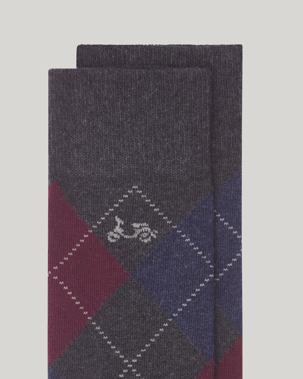 Calcetines cortos rombos gris oscuro | SCOTTA