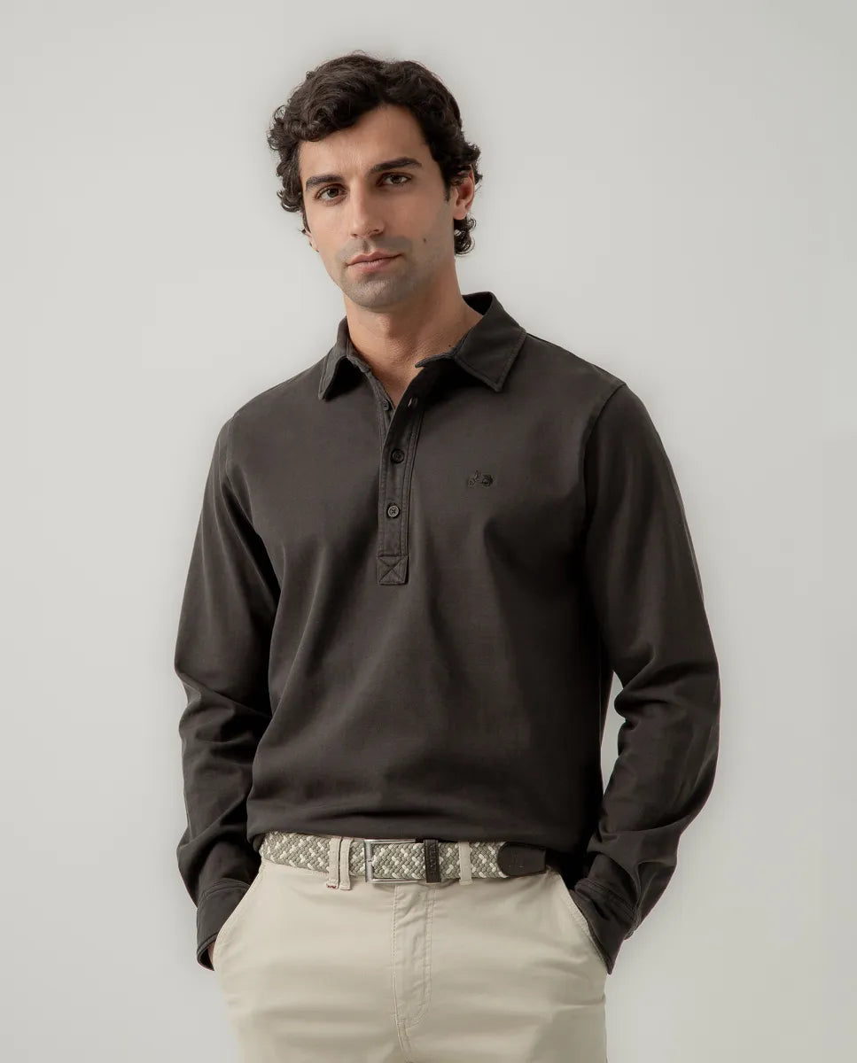 Polo rugby brother gris oscuro | SCOTTA