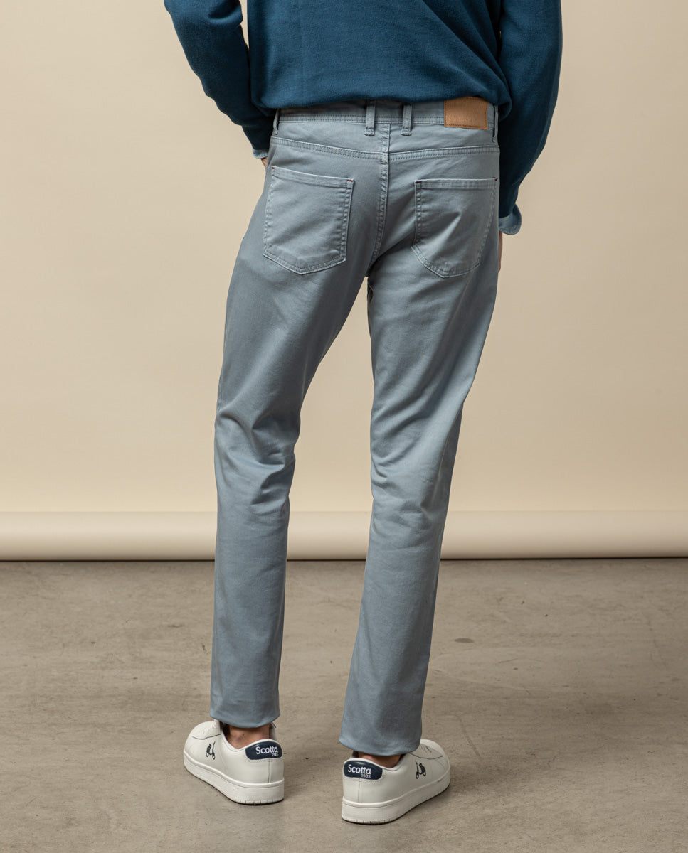 Pantalón cooper 5 bolsillos azul grisáceo | SCOTTA