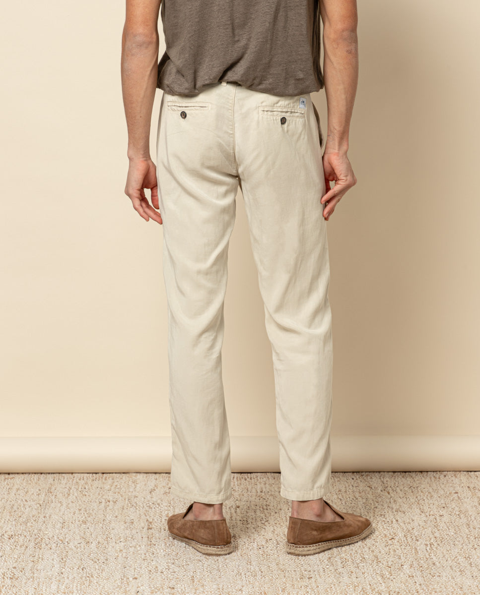Pantalón doble pinza beige claro | SCOTTA
